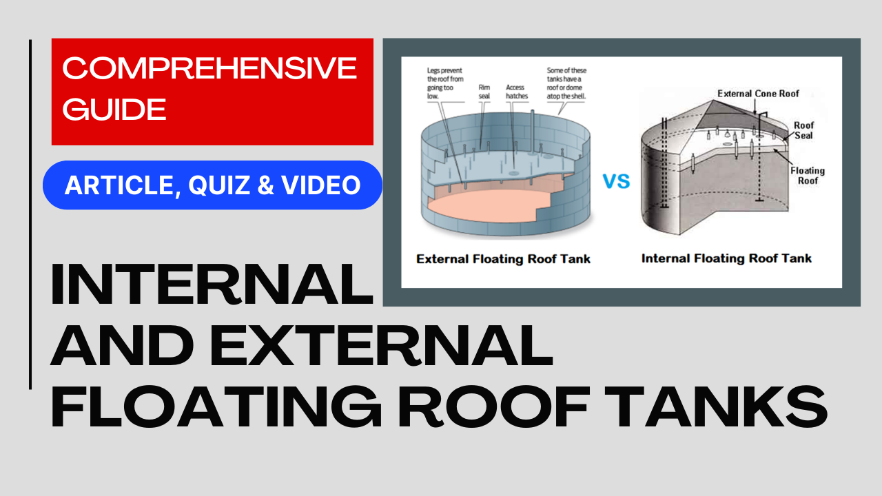 You are currently viewing Internal and External Floating Roof Tanks II Comparison II Comprehensive Guide II 5 FAQs, Quiz & Video