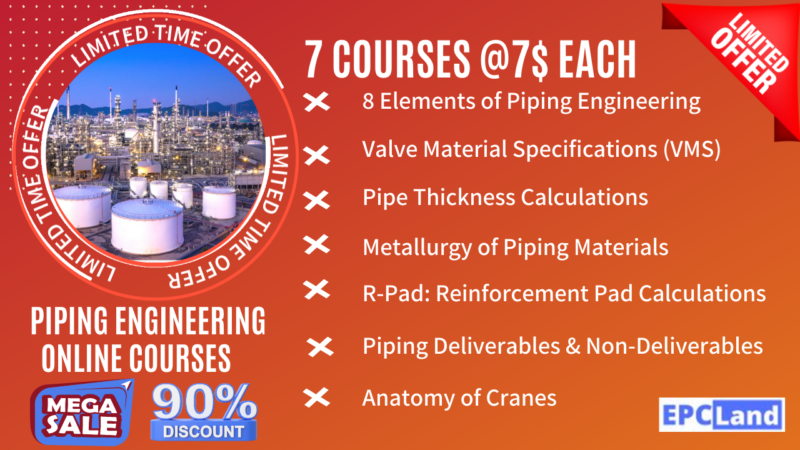 7 Courses 7 Each II Biggest Sale II Piping Engineering Courses By   Piping Engineering 3 800x450 