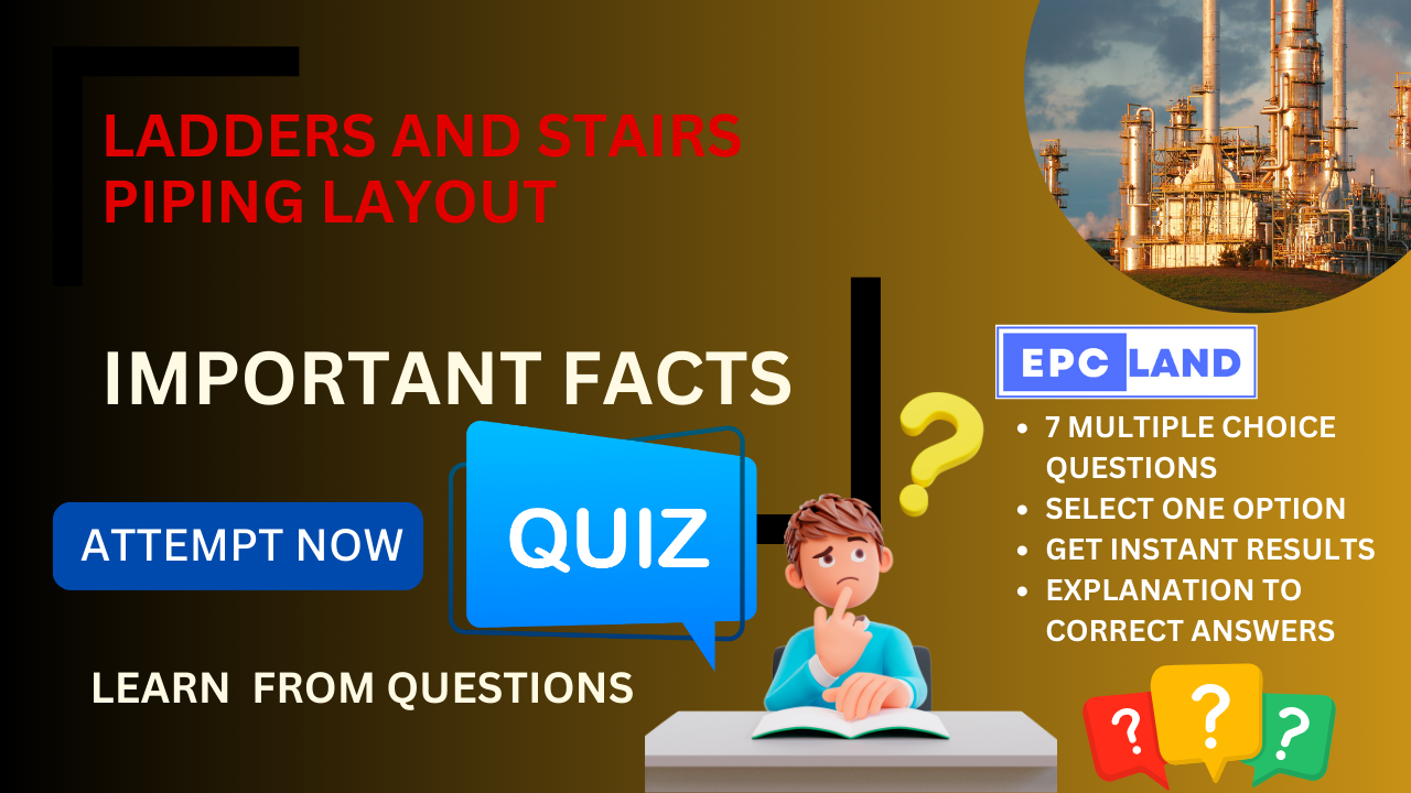 You are currently viewing Important Facts: Quiz-7 on Ladders and Stairs in Piping Layout II 7 MCQs with Explanations
