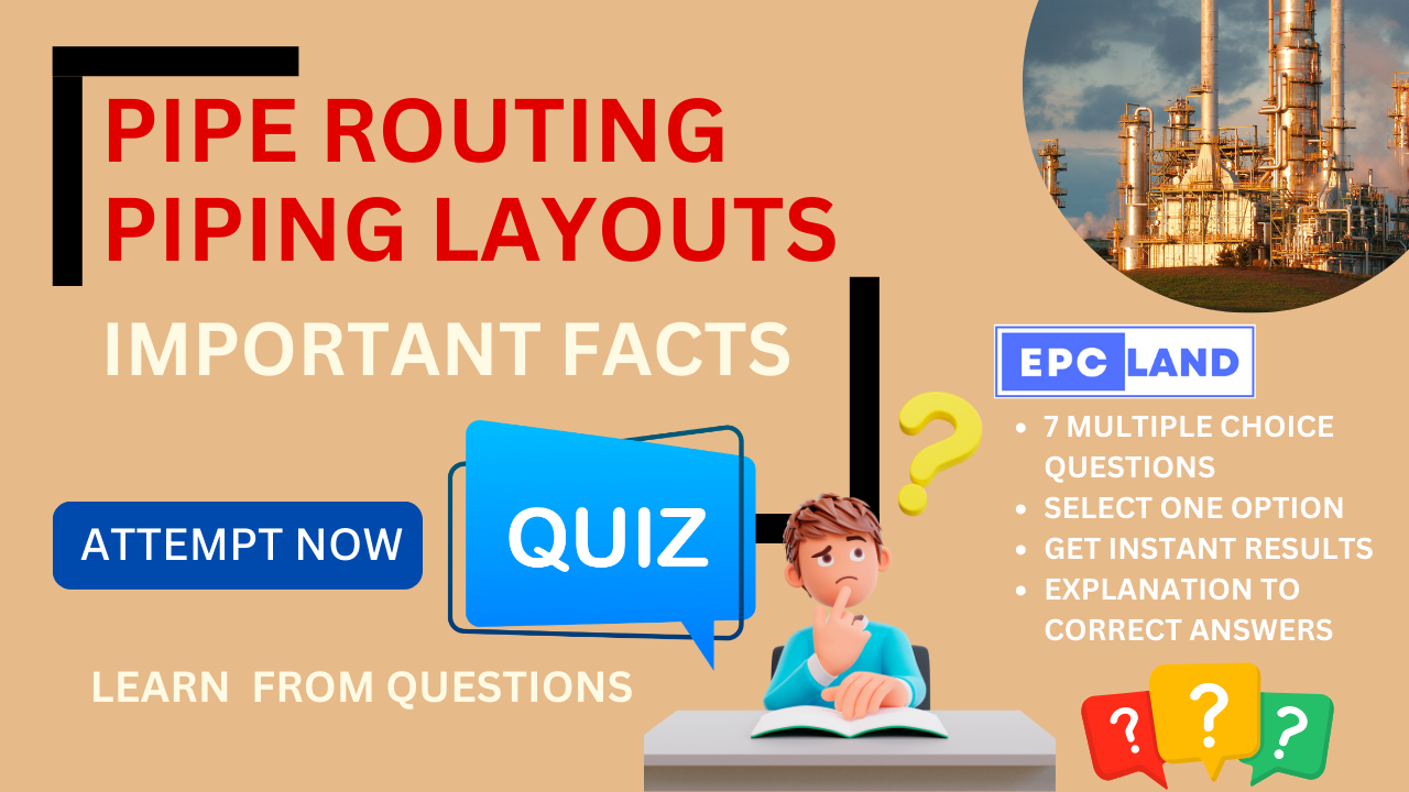 You are currently viewing Important Facts: Quiz-4 on Pipe Routing in Layout II 7 MCQs with Explanations