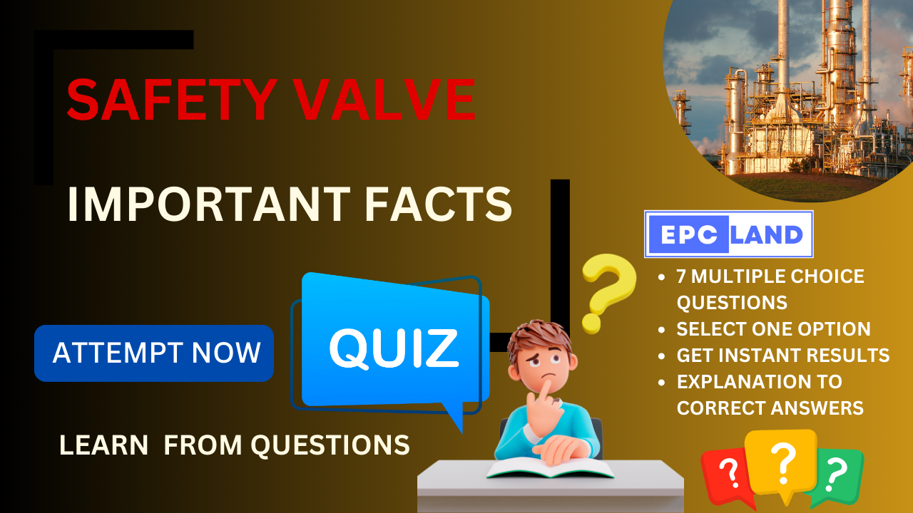 You are currently viewing Important Facts: Quiz on Safety Valve II 7 MCQs with Explanations