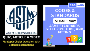 Read more about the article ASTM Standards: Steel Pipe, Tube, and Fitting: Article & Quiz with 7 MCQs II A Comprehensive Guide
