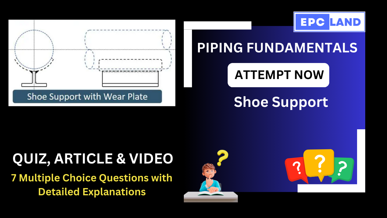 Quiz on Shoe Support: Pipe Supports: A Comprehensive Guide II 7 MCQs ...
