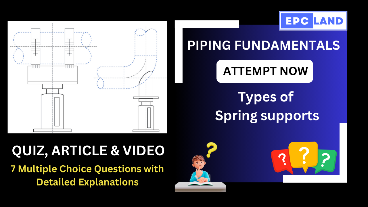 You are currently viewing Quiz on Types of Spring Supports: Pipe Supports: A Comprehensive Guide II 7 MCQs with Explanations